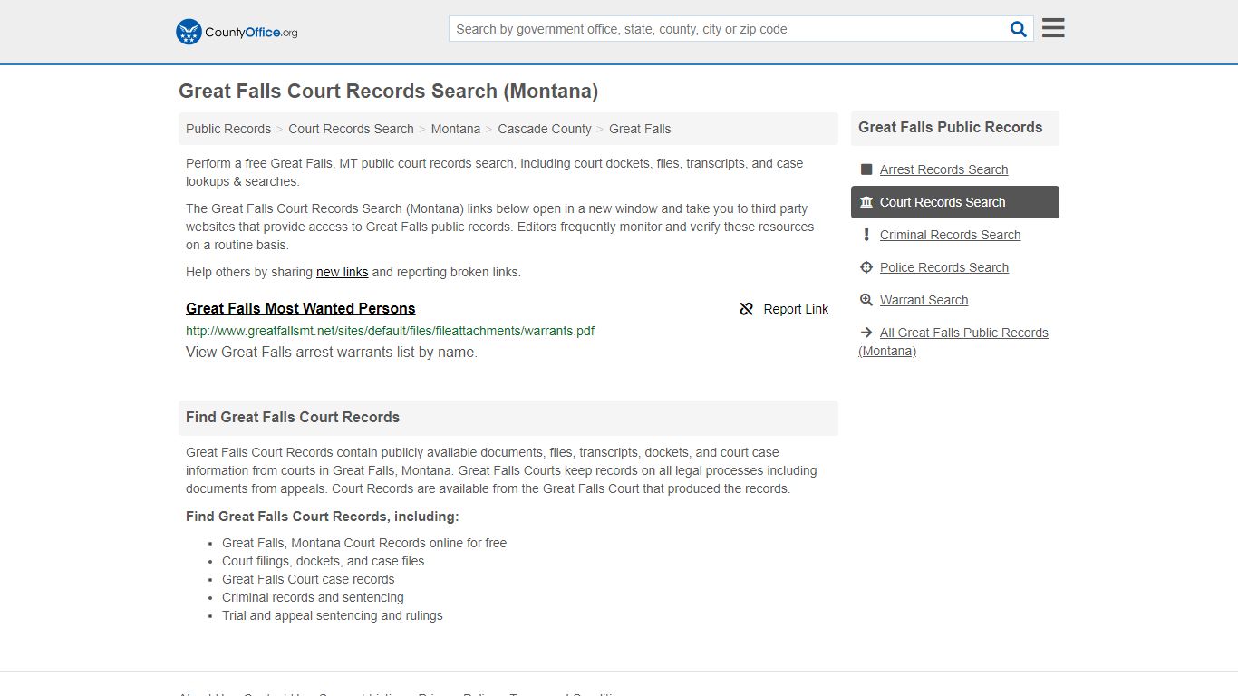Court Records Search - Great Falls, MT (Adoptions ...